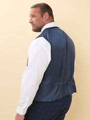 BadRhino Big & Tall Blue Tweed Waistcoat - Image 3 of 6