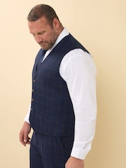 BadRhino Big & Tall Blue Tweed Waistcoat - Image 4 of 6