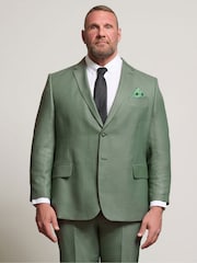 BadRhino Big & Tall Green Textured Suit Jacket - Image 1 of 7