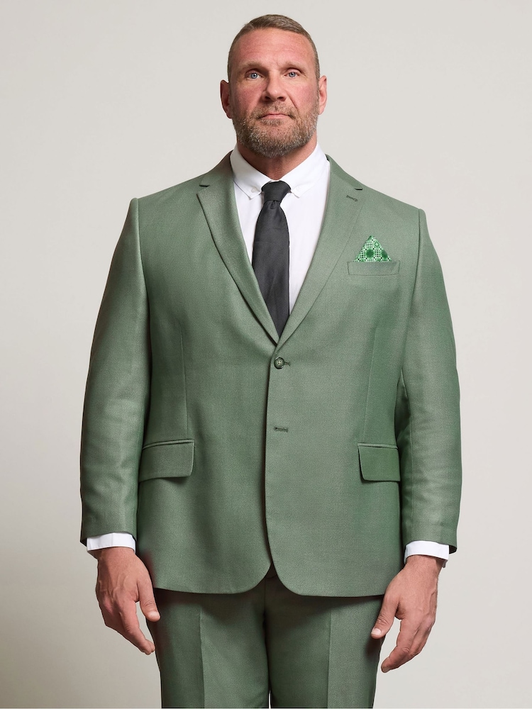 BadRhino Big & Tall Green Textured Suit Jacket - Image 1 of 7 BadRhino Big & Tall Green Textured Suit Jacket - Image 1 of 7