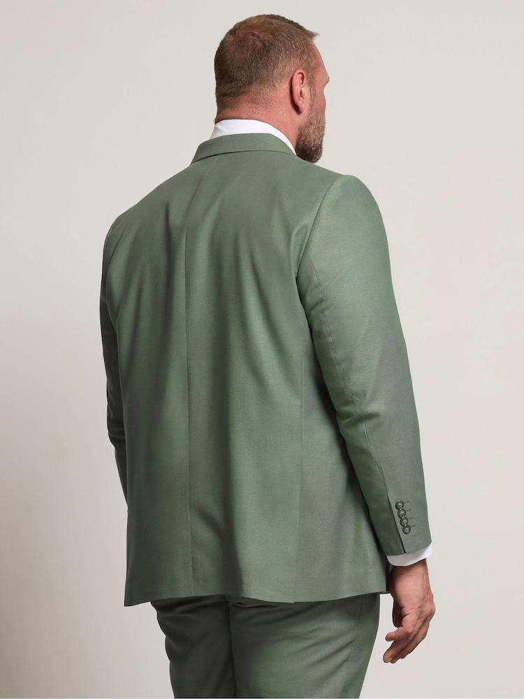 BadRhino Big & Tall Green Textured Suit Jacket - Image 2 of 5