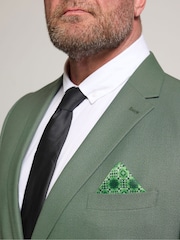 BadRhino Big & Tall Green Textured Suit Jacket - Image 4 of 7