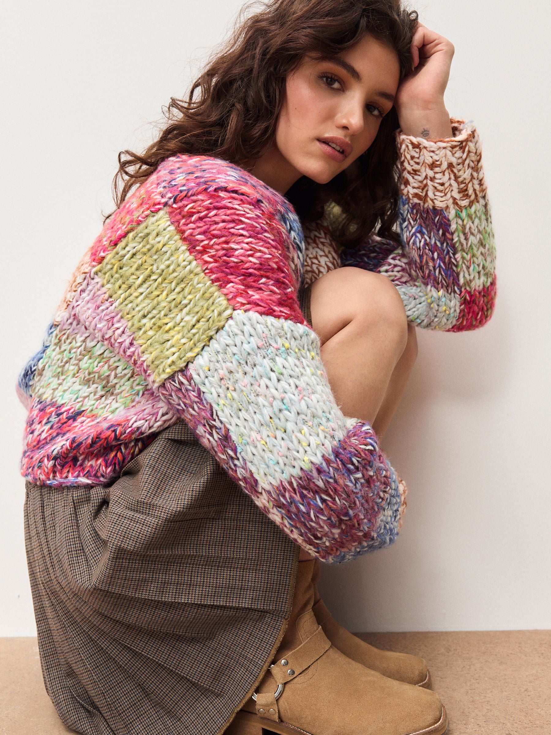 Buy Multi Patchwork Hand Stitch Cardigan from the Next UK online shop