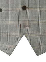 Skopes Grey Tailored Fit Single Breasted Dettori Check Suit Waistcoat - Image 5 of 5