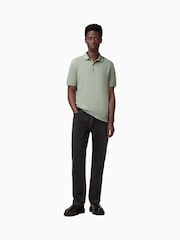 AllSaints Green Reform Shortsleeve Polo Shirt - Image 1 of 5