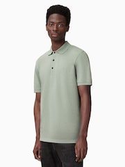 AllSaints Green Reform Shortsleeve Polo Shirt - Image 2 of 5