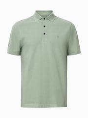 AllSaints Green Reform Shortsleeve Polo Shirt - Image 5 of 5