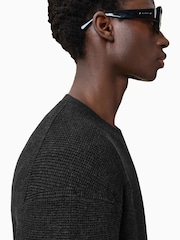 AllSaints Black Hayes Crew Jumper - Image 2 of 8
