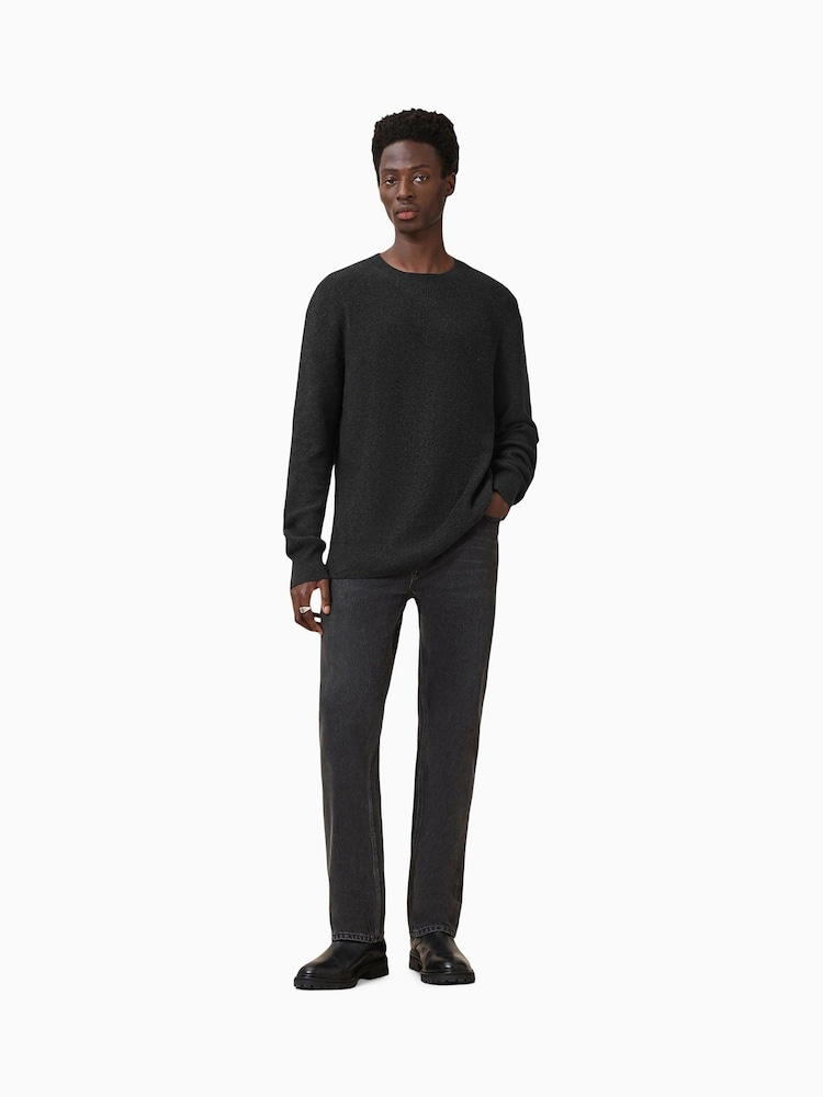 AllSaints Black Hayes Crew Jumper - Image 3 of 8