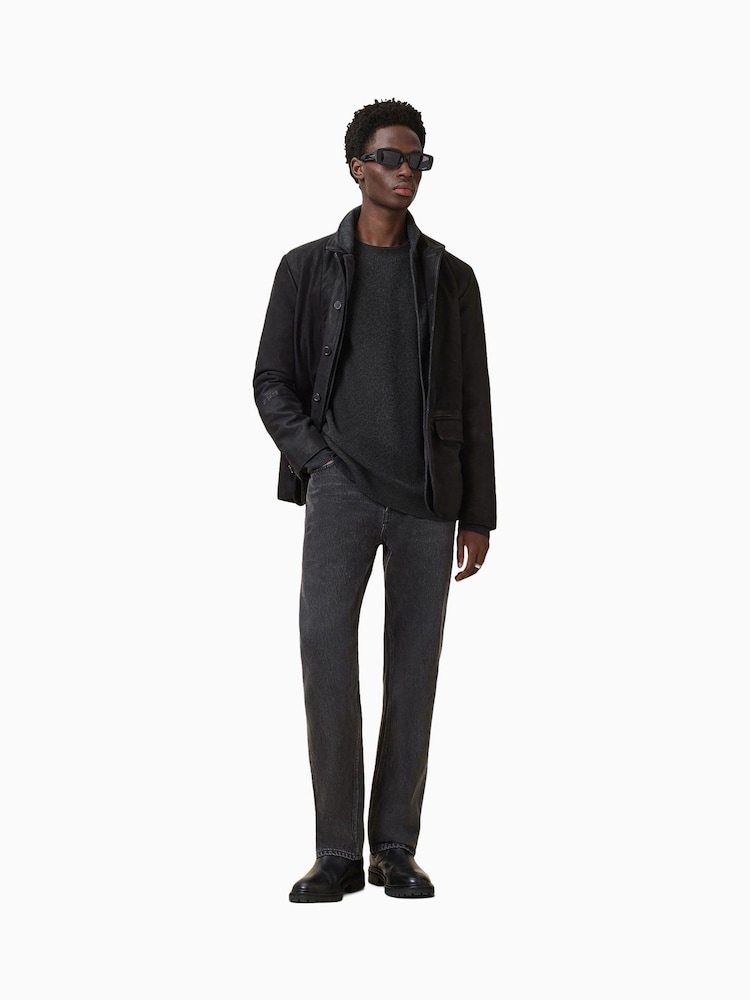 AllSaints Black Hayes Crew Jumper - Image 5 of 8