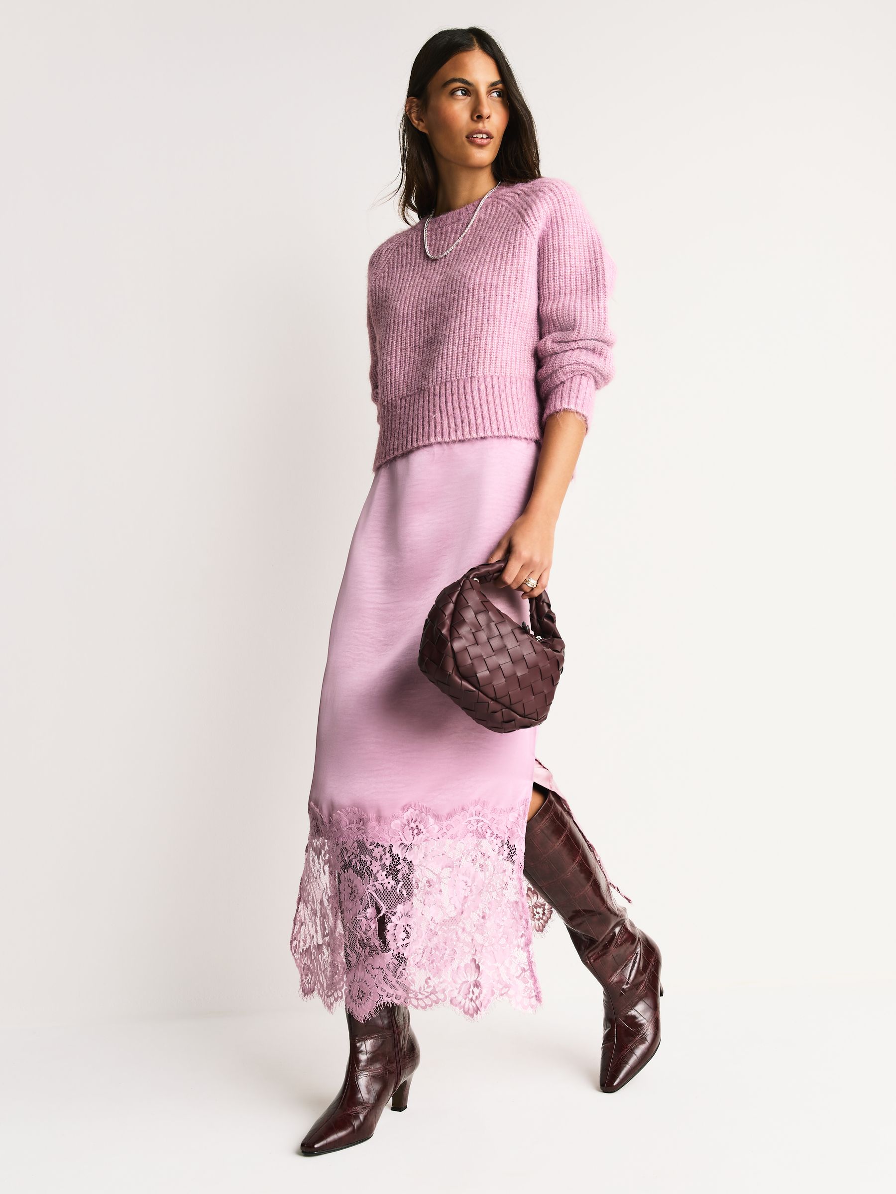 Blush Pink 2 in 1 Jumper Slip Dress
