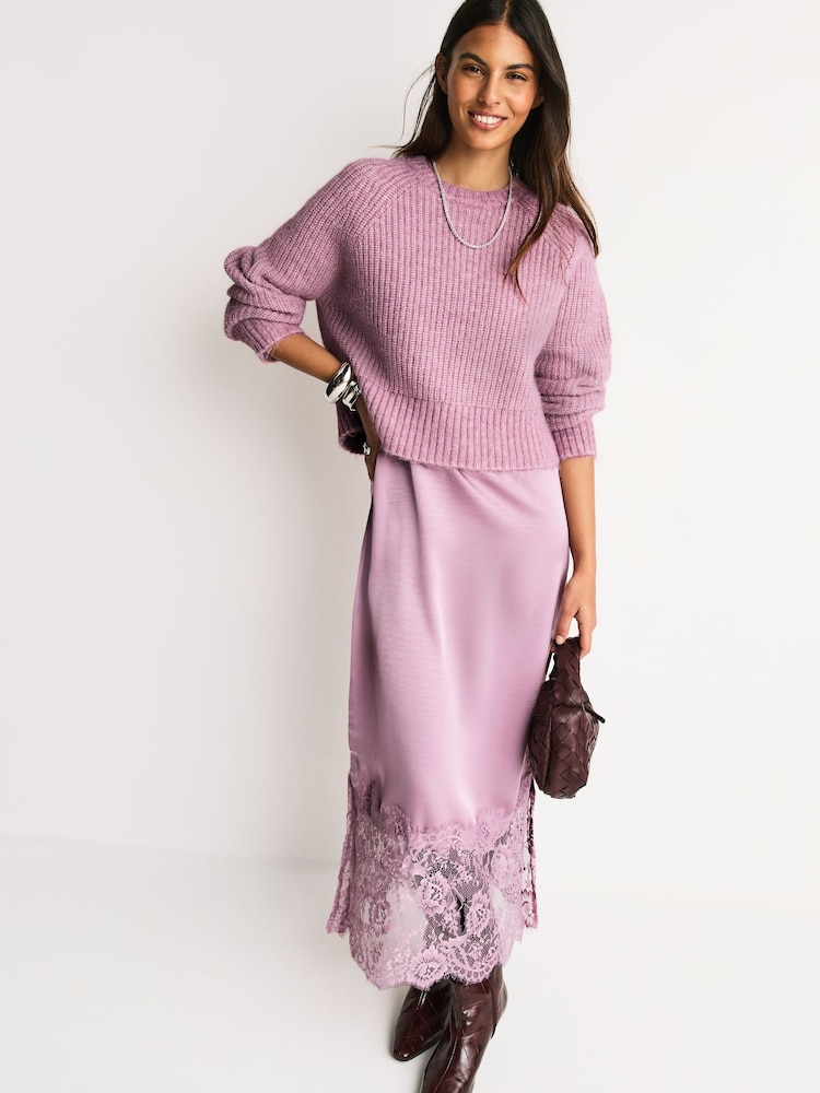 Blush Pink 2 in 1 Jumper Slip Dress - Image 2 of 11