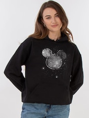 Brands In Black Womens Disney Mickey Mouse Galaxy Hoodie - Image 1 of 4