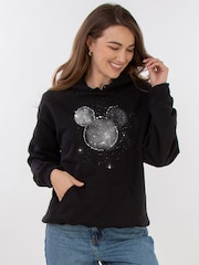Brands In Black Womens Disney Mickey Mouse Galaxy Hoodie - Image 2 of 4