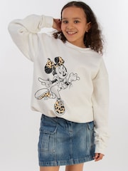 Brands In White Girls Disney Minnie Mouse Jump Sweatshirt - Image 1 of 4