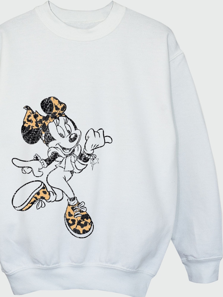 Brands In White Girls Disney Minnie Mouse Jump Sweatshirt - Image 4 of 4