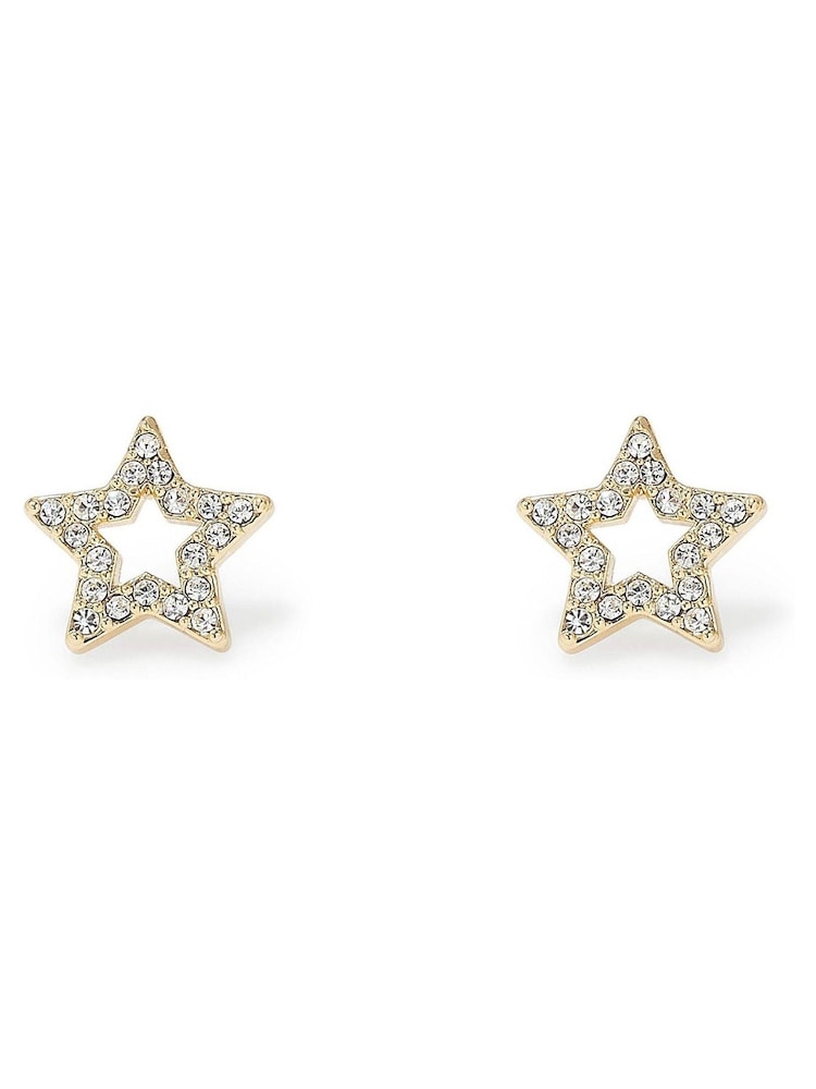COACH Gold Tone Star Stud Earrings - Image 1 of 3 COACH Gold Tone Star Stud Earrings - Image 1 of 3