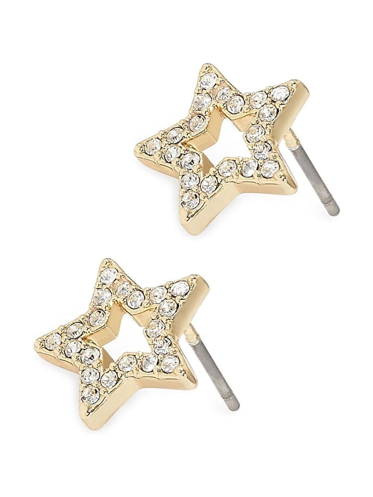 COACH Gold Tone Star Stud Earrings - Image 2 of 3 COACH Gold Tone Star Stud Earrings - Image 2 of 3