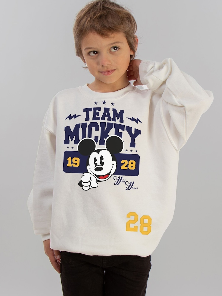 Brands In White Boys Disney Mickey Mouse Team Mickey Sweatshirt - Image 1 of 4