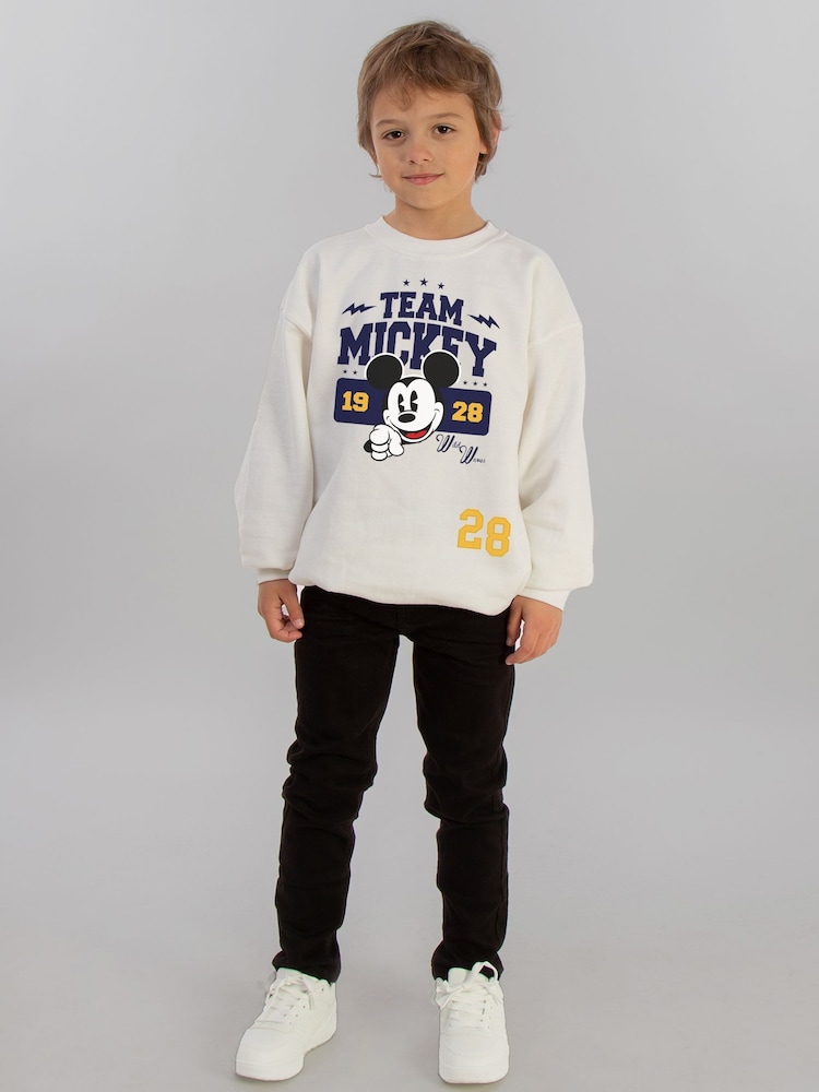 Brands In White Boys Disney Mickey Mouse Team Mickey Sweatshirt - Image 2 of 4