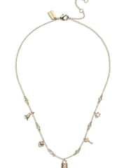 COACH Gold Tone Mini Iconic Charm Necklace - Image 1 of 4
