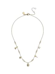 COACH Gold Tone Mini Iconic Charm Necklace - Image 2 of 4