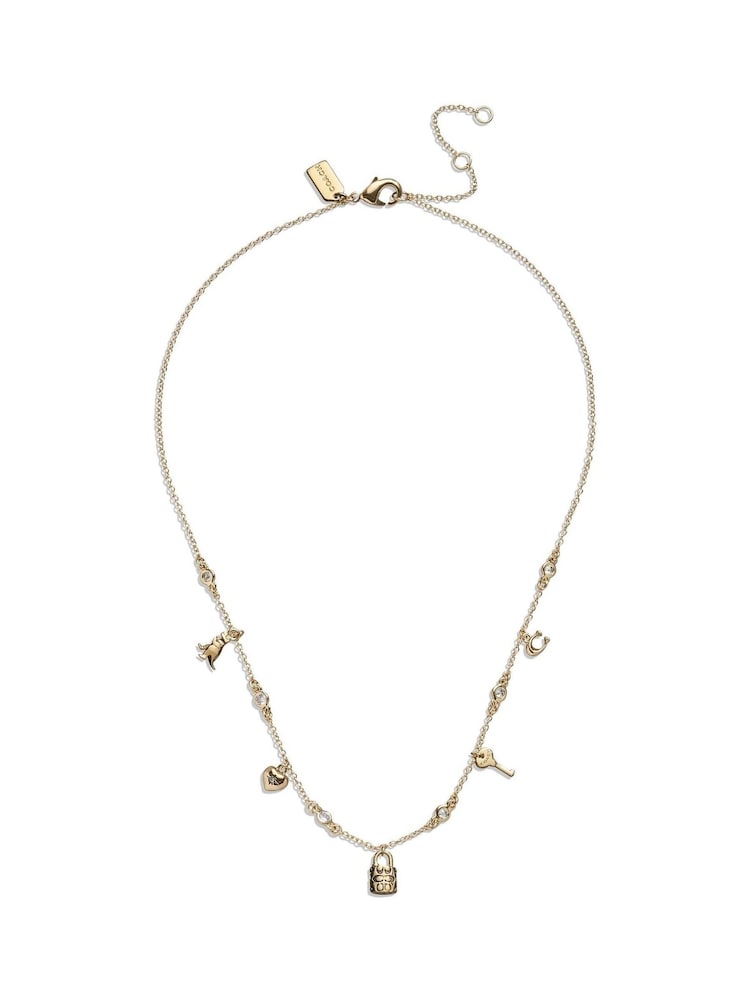 COACH Gold Tone Mini Iconic Charm Necklace - Image 2 of 4