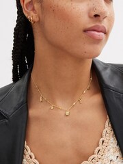 COACH Gold Tone Mini Iconic Charm Necklace - Image 4 of 4