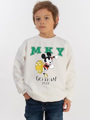 Brands In White Disney Mickey Mouse Kicking Goals Sweatshirt - Image 2 of 4