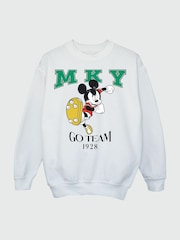 Brands In White Disney Mickey Mouse Kicking Goals Sweatshirt - Image 3 of 4