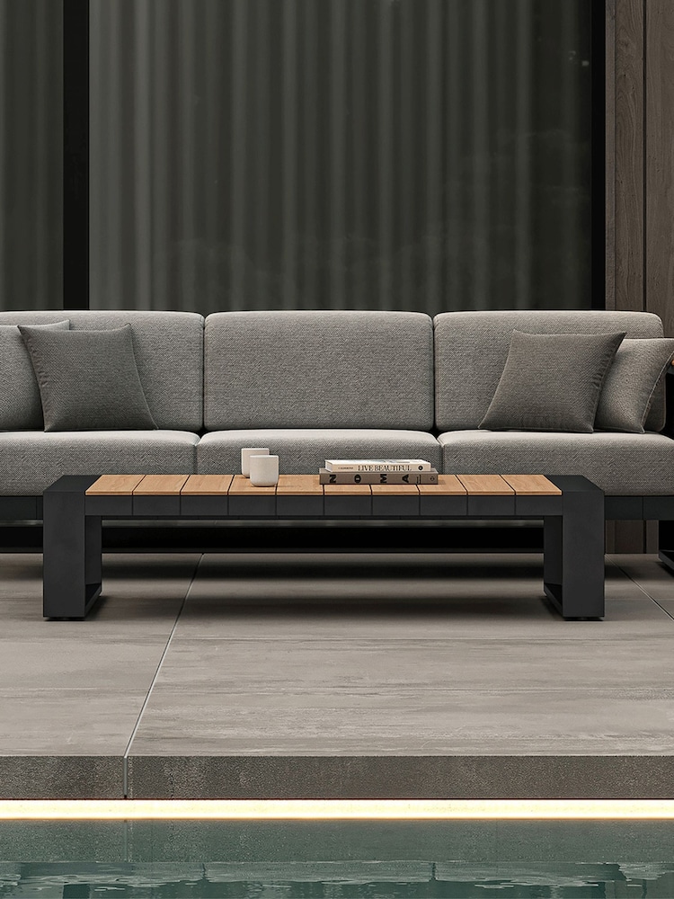 Nth Degree Dark Grey N5 Garden Rectangular Coffee Table - Image 2 of 4