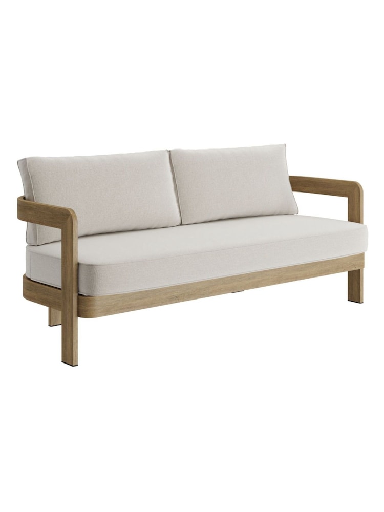Nth Degree Bone Canvas N3 Garden Three Seater Sofa - Image 1 of 2