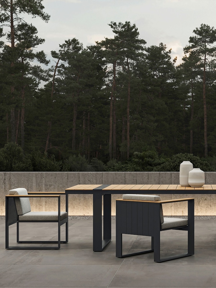 Nth Degree Dark Grey N5 Garden Six Seater Dining Table - Image 2 of 4