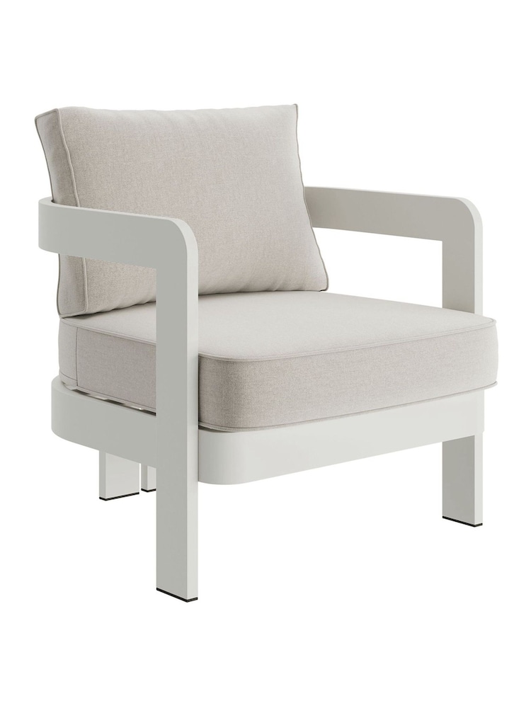 Nth Degree Bone Canvas N3 Garden Lounge Chair - Image 1 of 2