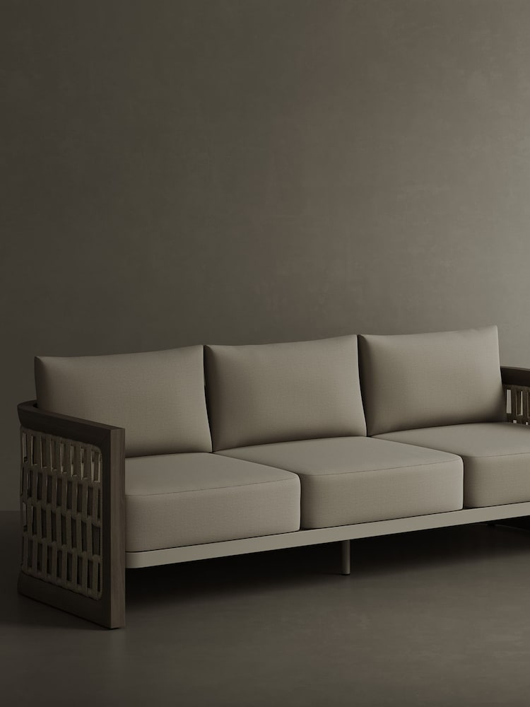Nth Degree Dark Teak N2 Garden 3 Seater Sofa - Image 2 of 4