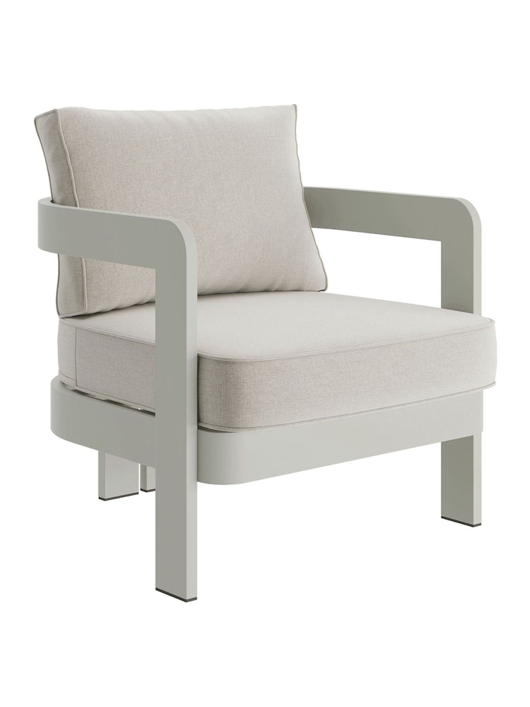 Nth Degree Bone Canvas N3 Garden Lounge Chair - Image 1 of 3