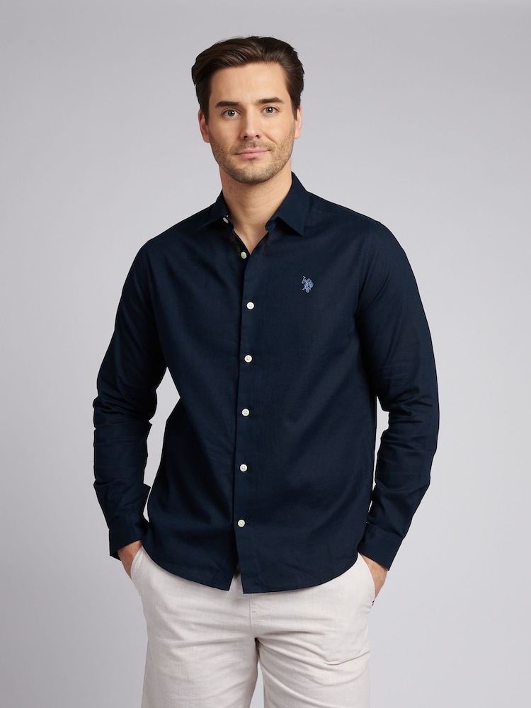 Синій - U.S. Polo Assn. Mens Blend Shirt - Image 1 of 7