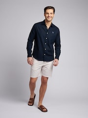 Синій - U.S. Polo Assn. Mens Blend Shirt - Image 3 of 7