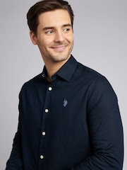 Синій - U.S. Polo Assn. Mens Blend Shirt - Image 4 of 7