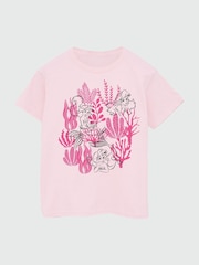 Brands In Pink Girls Disney Little Mermaid Corals 100% Cotton T-Shirt - Image 3 of 4