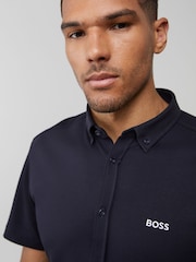 BOSS Blue Sky Regular Fit Motion Short Sleeve Shirt - Image 4 of 5