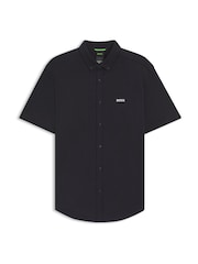 BOSS Blue Sky Regular Fit Motion Short Sleeve Shirt - Image 5 of 5