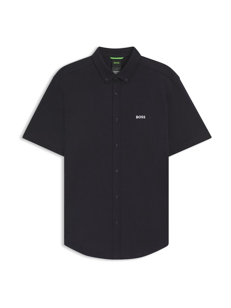 BOSS Blue Sky Regular Fit Motion Short Sleeve Shirt - Image 5 of 5 BOSS Blue Sky Regular Fit Motion Short Sleeve Shirt - Image 5 of 5