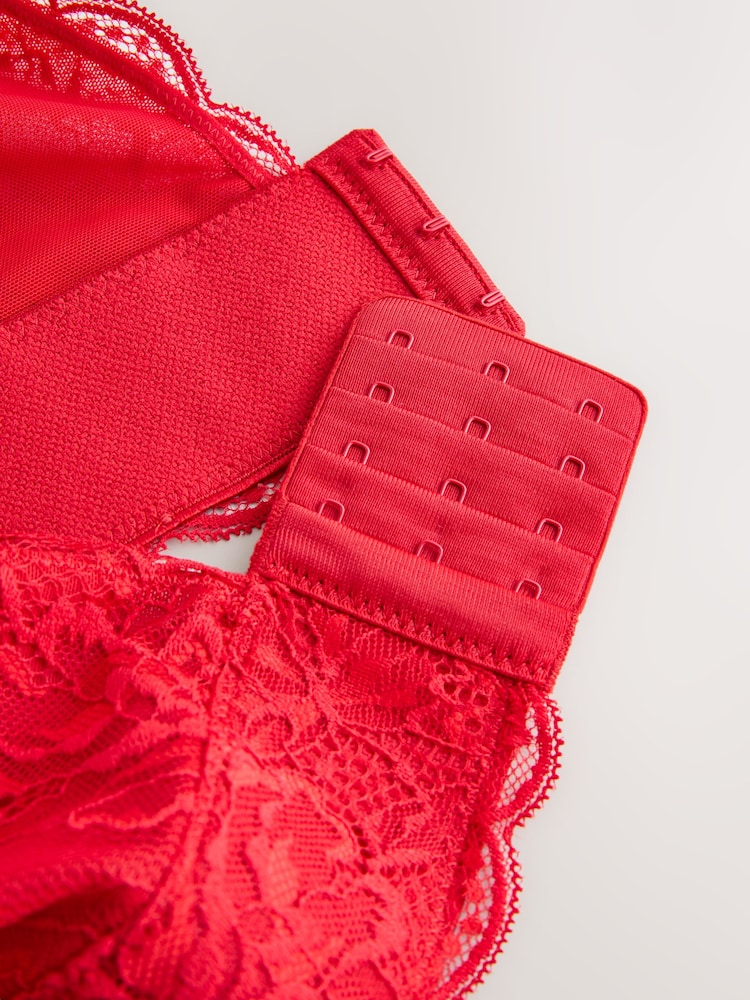 Red Total Support Lace Non Wire Bra - Image 3 of 3