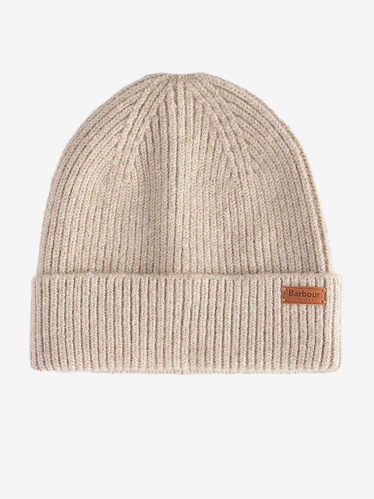 Barbour® Cream Pendle Beanie Hat - Image 1 of 5 Barbour® Cream Pendle Beanie Hat - Image 1 of 5