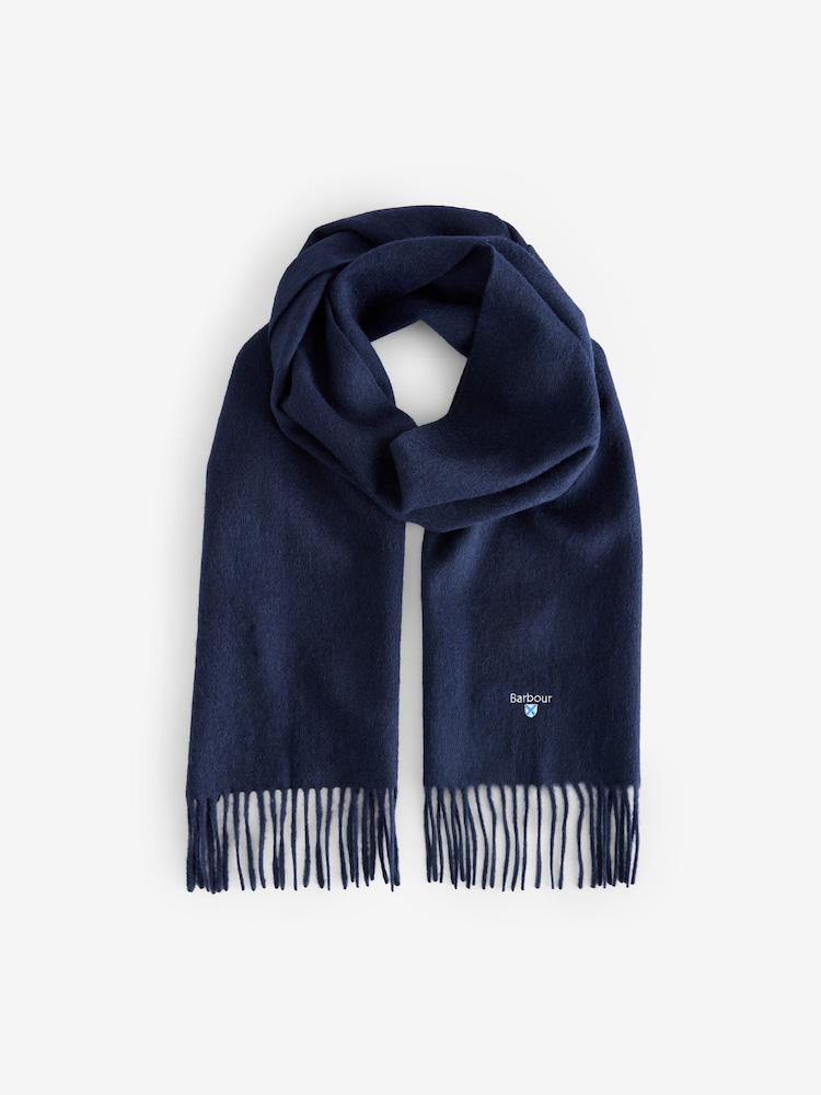 Barbour® Blue Pln Lwool Scarf - Image 1 of 3