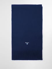Barbour® Blue Pln Lwool Scarf - Image 2 of 3
