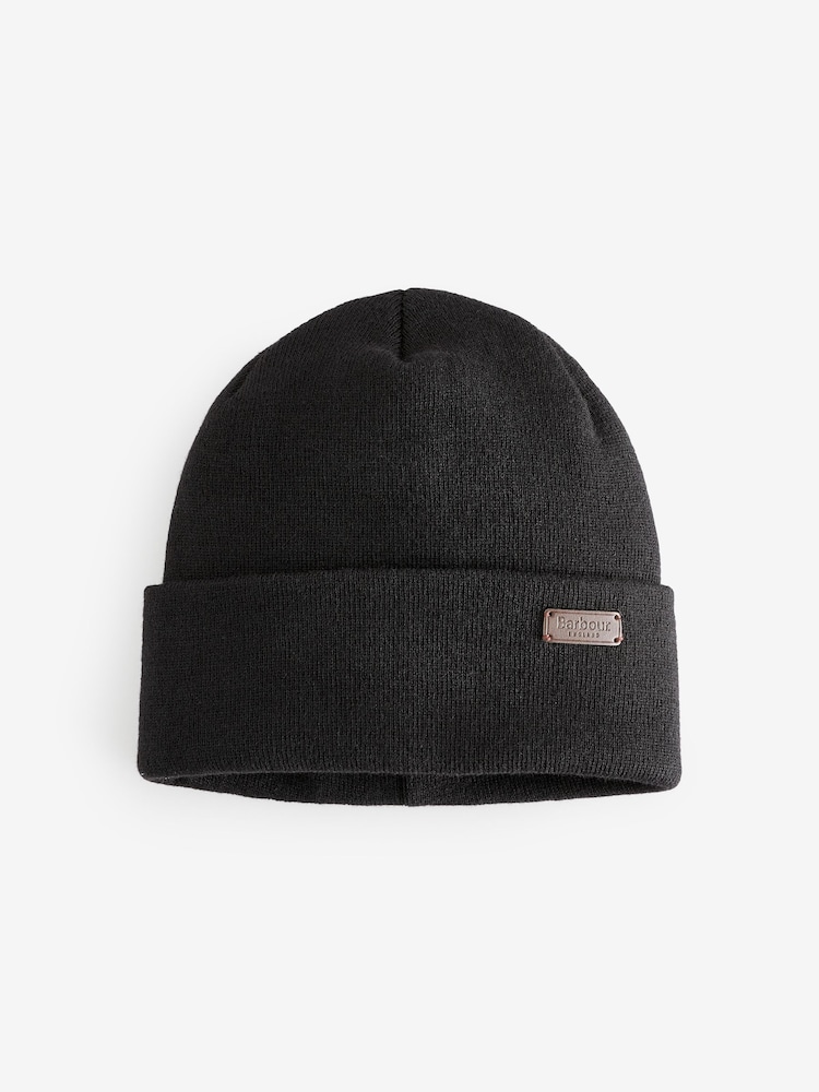Barbour® Black Healey Beanie - Image 1 of 1