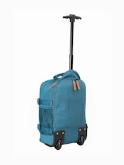 Cabin Max Petrol Blue Metz Underseat Hybrid Trolley Bag and Backpack 20 Litre - Image 2 of 4