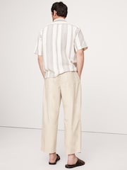 Banana Republic Beige Loose Cotton Poplin Pull On Cropped Trousers - Image 2 of 5